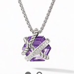 David Yurman Cable Wrap Necklace Amethyst BNIB